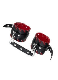 Черно-красные оковы из натуральной кожи - Pecado - купить с доставкой в Рязани