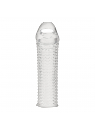 Текстурированная насадка на пенис Clear Textured Penis Enhancing Sleeve Extension - 16,5 см. - BlueLine - в Рязани купить с доставкой