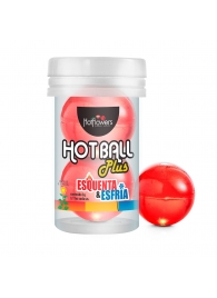 Лубрикант на масляной основе Hot Ball Plus с охлаждающе-разогревающим эффектом (2 шарика по 3 гр.) - HotFlowers - купить с доставкой в Рязани