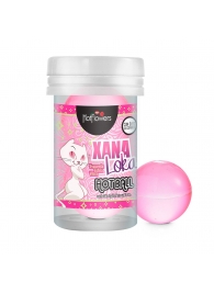 Лубрикант на силиконовой основе с эффектом вибрации Xana Loka Hot Ball (2 шарика по 3 гр.) - HotFlowers - купить с доставкой в Рязани