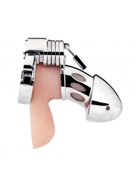 Клетка на пенис из металла Obedience Cock Cage - BlueLine - купить с доставкой в Рязани