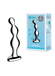 Стальной анальный фаллоимитатор для простаты Stainless Steel Anal Beads - 13 см. - b-Vibe - в Рязани купить с доставкой