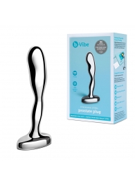 Стальной стимулятор простаты Stainless Steel Prostate Plug - 11,5 см. - b-Vibe - в Рязани купить с доставкой
