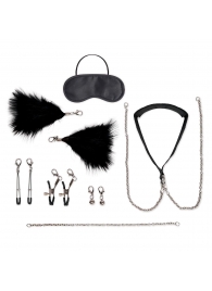Большой эротический набор из 12 предметов Interchangeable Collar   Nipple Clips Set - Lux Fetish - купить с доставкой в Рязани