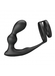 Черный вибростимулятор простаты с фиксацией кольцами Marshall - Baile - в Рязани купить с доставкой