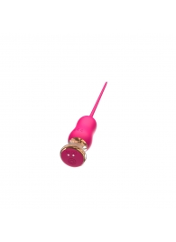 Розовый тонкий стимулятор Nipple Vibrator - 23 см. - I-MOON - купить с доставкой в Рязани