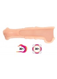 Телесная фантазийная насадка на член Cock Sleeve Size L - KOKOS - в Рязани купить с доставкой