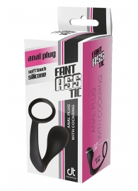 Черное эрекционное кольцо с анальной пробкой Anal Plug With Cockring - Dream Toys - в Рязани купить с доставкой