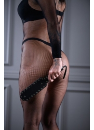 Кожаная шлепалка Sex Game с заклепками - 33 см. - БДСМ Арсенал - купить с доставкой в Рязани