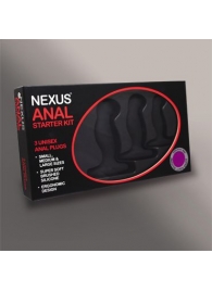 Набор из 3 массажеров простаты чёрного цвета NEXUS ANAL STARTER KIT - Nexus Range - в Рязани купить с доставкой
