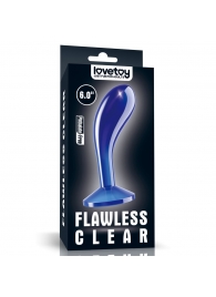 Синяя анальная втулка Flawless Clear Prostate Plug 6.0 - 15 см. - Lovetoy - в Рязани купить с доставкой