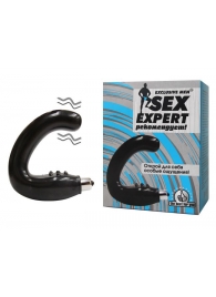 Чёрный массажёр простаты серии Sex Expert - Sex Expert - в Рязани купить с доставкой