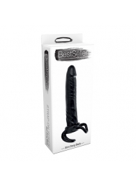 Чёрная насадка-фаллос для двойного проникновения INFLATABLE DILDO SLIM DONG  - 13,5 см. - Toyz4lovers - в Рязани купить с доставкой