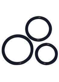 Набор из 3 чёрных эрекционных колец разного диаметра - Orion - в Рязани купить с доставкой