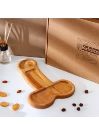 Деревянное блюдо для подачи в форме члена (32,5 х 20 х 1,7 см) - Сима-Ленд - купить с доставкой в Рязани