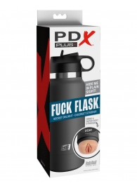 Серый мастурбатор в виде бутылки F*ck Flask - Pipedream - в Рязани купить с доставкой