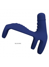 Синяя вибронасадка на пенис Vibrating Penis Sling - Baile - в Рязани купить с доставкой