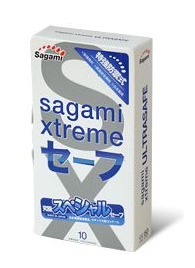 Презервативы Sagami Xtreme Ultrasafe с двойным количеством смазки - 10 шт. - Sagami - купить с доставкой в Рязани