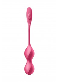 Малиновые вагинальные шарики с вибрацией Love Birds 2 - 22,2 см. - Satisfyer