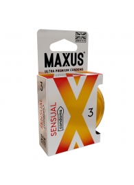 Презервативы анатомической формы Maxus Sensual - 3 шт. - Maxus - купить с доставкой в Рязани