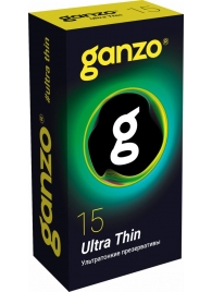 Прозрачные ультратонкие презервативы Ganzo Ultra thin - 15 шт. - Ganzo - купить с доставкой в Рязани