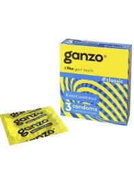 Классические презервативы с обильной смазкой Ganzo Classic - 3 шт. - Ganzo - купить с доставкой в Рязани