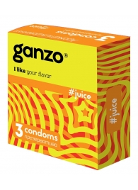 Ароматизированные презервативы Ganzo Juice - 3 шт. - Ganzo - купить с доставкой в Рязани