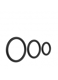 Набор из 3 чёрных колец различного диаметра - Baile - в Рязани купить с доставкой