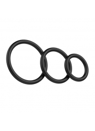Набор из 3 чёрных колец различного диаметра - Baile - в Рязани купить с доставкой