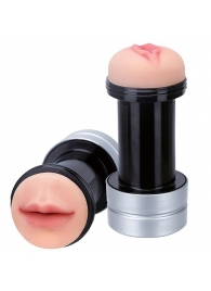 Двусторонний мастурбатор REALSTUFF 2 IN 1 HUMMER MOUTH   VAGINA - ротик и вагина - Dream Toys - в Рязани купить с доставкой