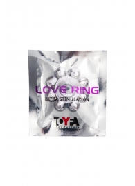 Прозрачное гелевое эрекционное кольцо-цветок - Toyfa Basic - в Рязани купить с доставкой