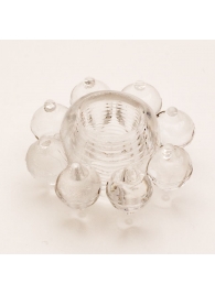 Прозрачное гелевое эрекционное кольцо-цветок - Toyfa Basic - в Рязани купить с доставкой