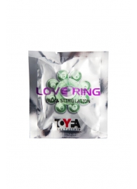 Зеленое эрекционное кольцо-цветок - Toyfa Basic - в Рязани купить с доставкой