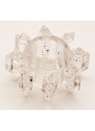 Прозрачное гелевое эрекционное кольцо-звезда - Toyfa Basic - в Рязани купить с доставкой