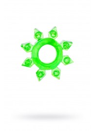 Зеленое эрекционное кольцо-звезда - Toyfa Basic - в Рязани купить с доставкой