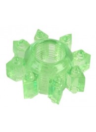 Зеленое эрекционное кольцо-звезда - Toyfa Basic - в Рязани купить с доставкой