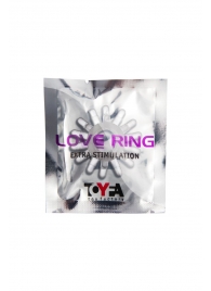 Прозрачное гелевое эрекционное кольцо с шипиками - Toyfa Basic - в Рязани купить с доставкой