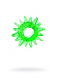 Зеленое эрекционное кольцо-солнце - Toyfa Basic - в Рязани купить с доставкой