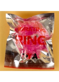 Розовое виброкольцо с двумя батарейками - Toyfa Basic - в Рязани купить с доставкой