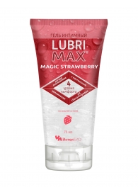 Интимный гель-смазка на водной основе Lubrimax Magic Strawberry - 75 мл. - ИнтелБИО - купить с доставкой в Рязани