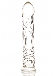 Стеклянный фаллоимитатор  Волна  - 17 см. - Sexus