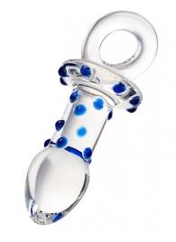 Стеклянная прозрачная втулка с кольцом - 13,5 см. - Sexus