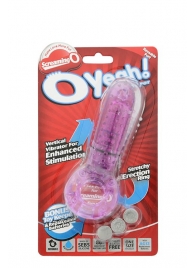 Фиолетовое эрекционное кольцо с вибрацией и пальчиком OYEAH PURPLE - Screaming O - в Рязани купить с доставкой