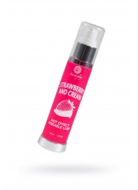 Массажное масло 2-в-1 с разогревающим эффектом и вкусом клубники со сливками - 50 мл. - Secret Play - купить с доставкой в Рязани