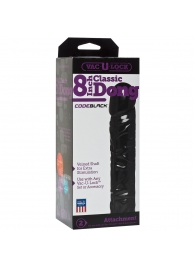 Насадка-фаллоимитатор Vac-U-Lock CodeBlack 8 Inch Classic Dong - 19,3 см. - Doc Johnson - купить с доставкой в Рязани