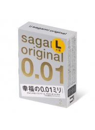 Презервативы Sagami Original 0.01 L-size увеличенного размера - 2 шт. - Sagami - купить с доставкой в Рязани