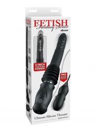 Черный автоматический вибромассажер с вибропулей Ultimate Silicone Thruster - Pipedream - купить с доставкой в Рязани