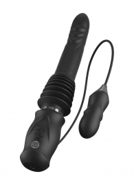 Черный автоматический вибромассажер с вибропулей Ultimate Silicone Thruster - Pipedream - купить с доставкой в Рязани