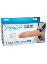 Полый страпон на ремнях 6’’ Hollow Silicone Strap-on - Pipedream - купить с доставкой в Рязани