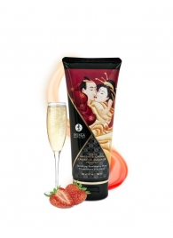 Массажный крем для тела с ароматом клубники и шампанского Sparkling Strawberry Wine - 200 мл. - Shunga - купить с доставкой в Рязани